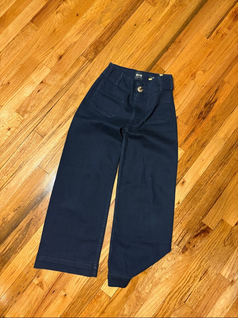 Maeve Navy Wide-Leg Jeans